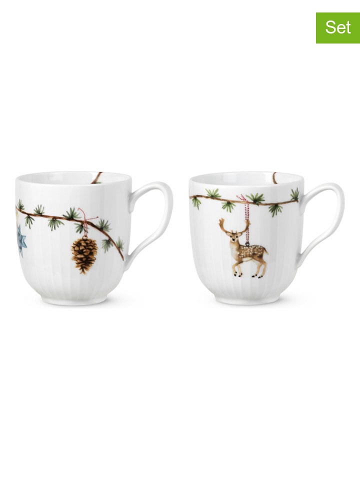 Rosendahl Kubki (2 szt.) "Hammershøi Christmas" w kolorze białym - 330 ml rozmiar: onesize