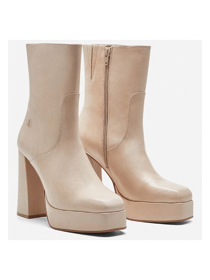 Herrlicher Skórzane botki "Roma" w kolorze beżowym rozmiar: 41