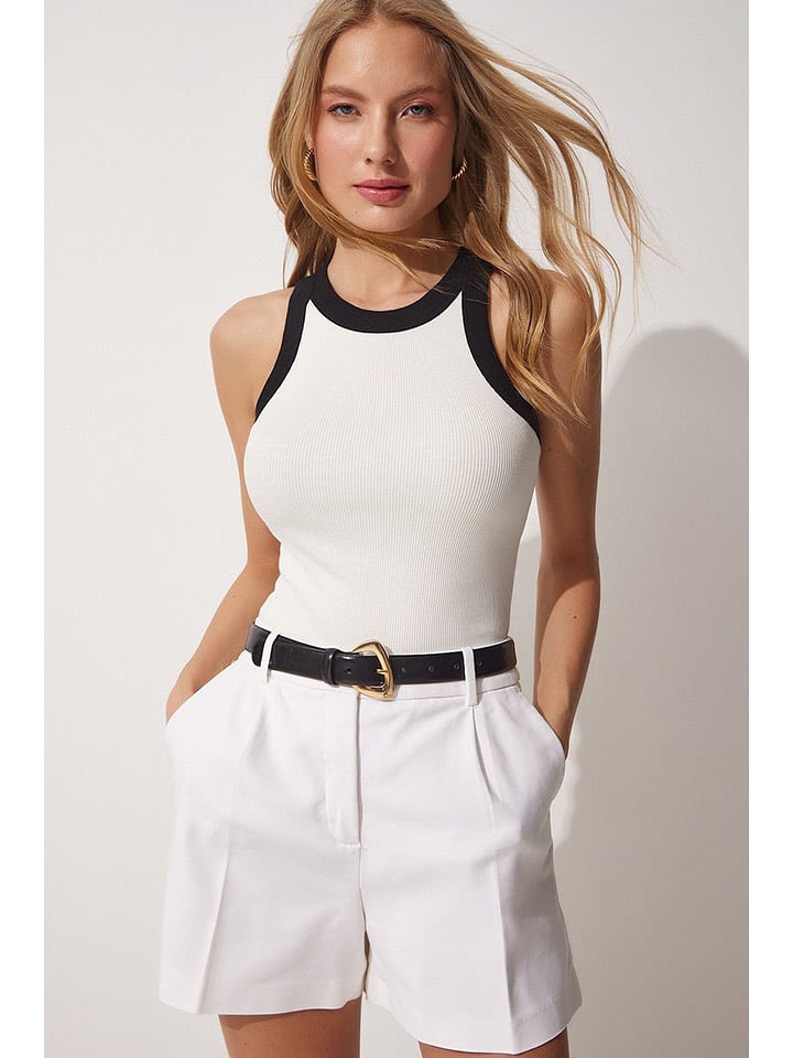 Happiness Istanbul Top w kolorze biało-czarnym rozmiar: 40