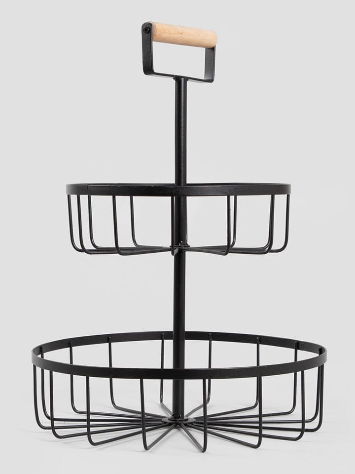 Homla Etażerka "Gecko" w kolorze czarnym - wys. 40,5 x Ø 30 cm rozmiar: onesize