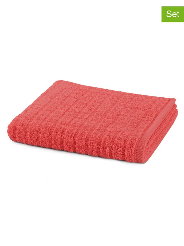 Möve for Frottana Ręcznik "Möve for frottana" (3 szt.) w kolorze koralowym do rąk rozmiar: 50x100 cm
