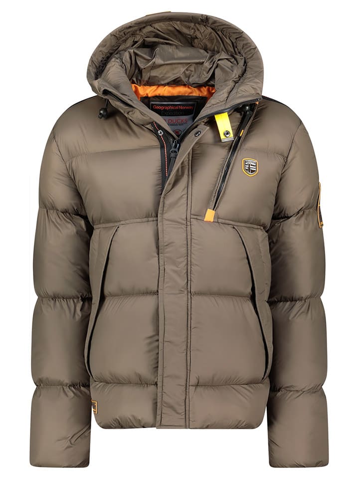 Geographical Norway Kurtka pikowana "Bodir" w kolorze szarobrązowym rozmiar: M