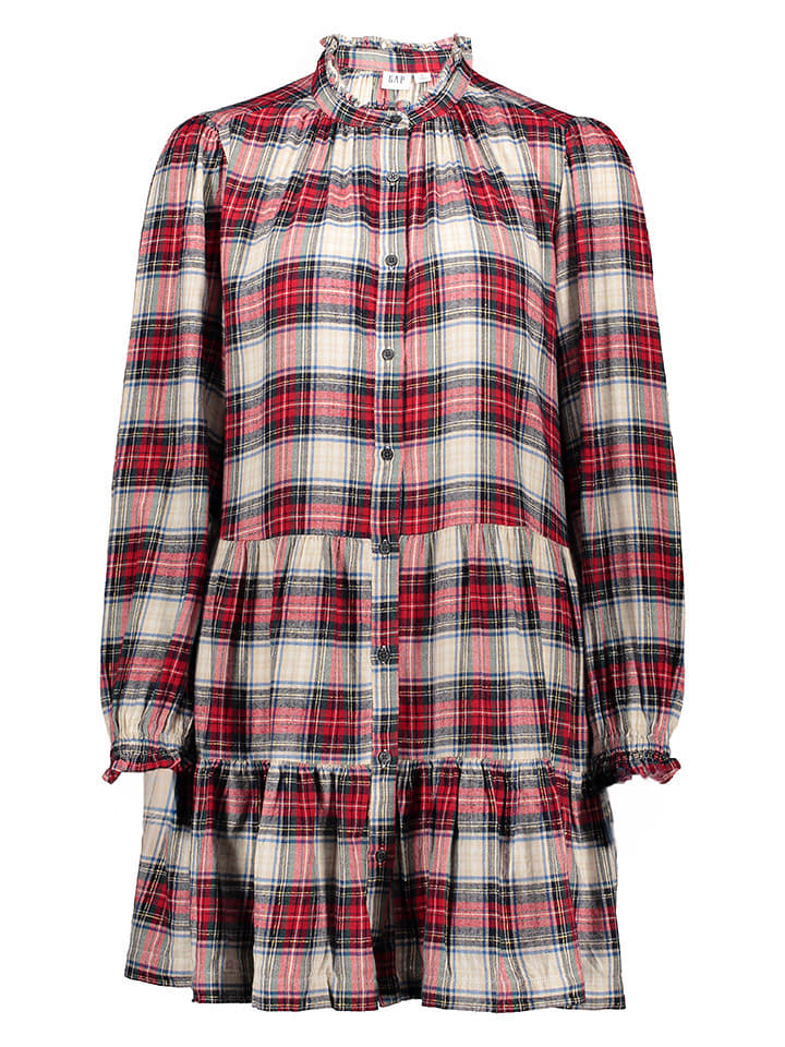 GAP Sukienka w kolorze kremowo-czerwonym rozmiar: S