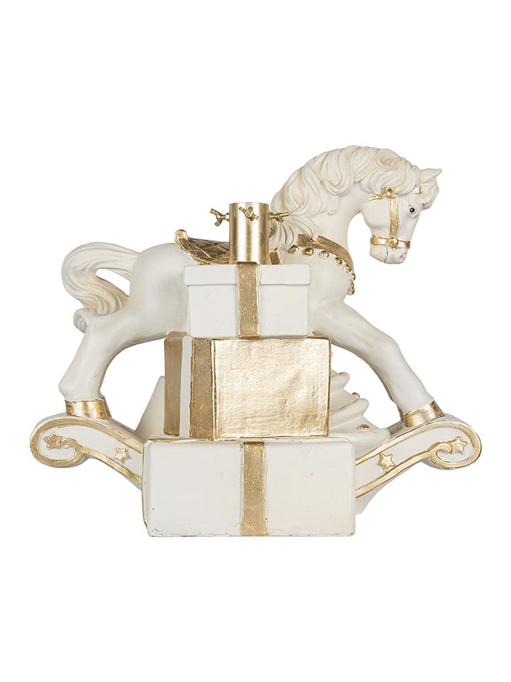 Clayre & Eef Stojak w kolorze złoto-białym na choinkę - 47 x 30 x 38 cm rozmiar: onesize