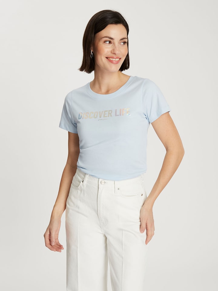 Cross Jeans Koszulka w kolorze błękitnym rozmiar: M