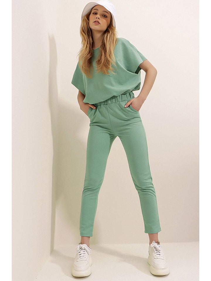 Trend Alacati 2-częściowy zestaw "Trend Alaçat Stili" w kolorze zielonym rozmiar: L