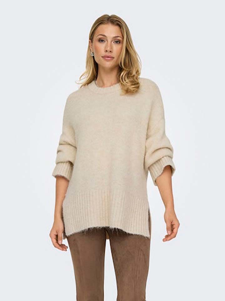 ONLY Sweter w kolorze beżowym rozmiar: M