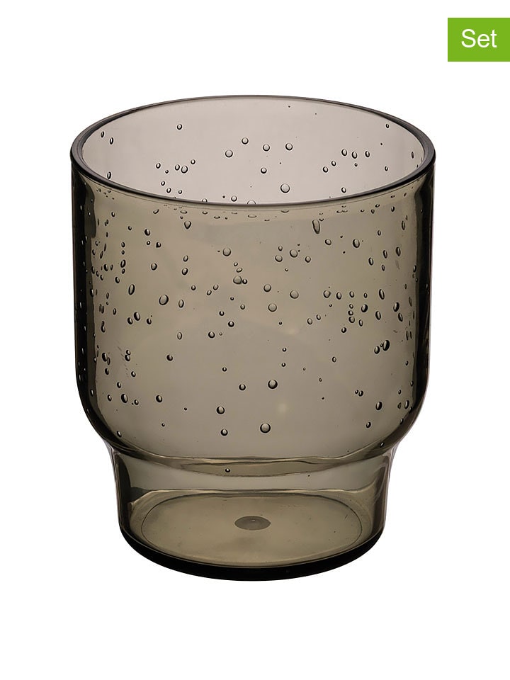 Villa d´Este Szklanki (6 szt.) "Bubbles" w kolorze zielonym - 325 ml rozmiar: onesize