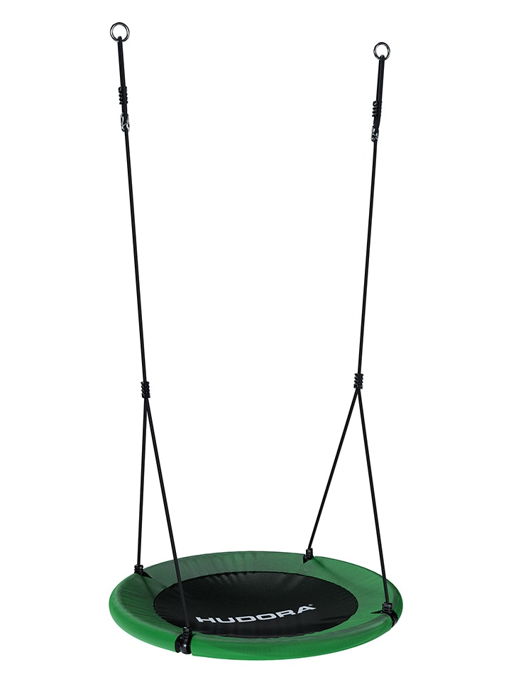 Hudora Huśtawka w kolorze zielono-czarnym - Ø 90 cm - 3+ rozmiar: onesize