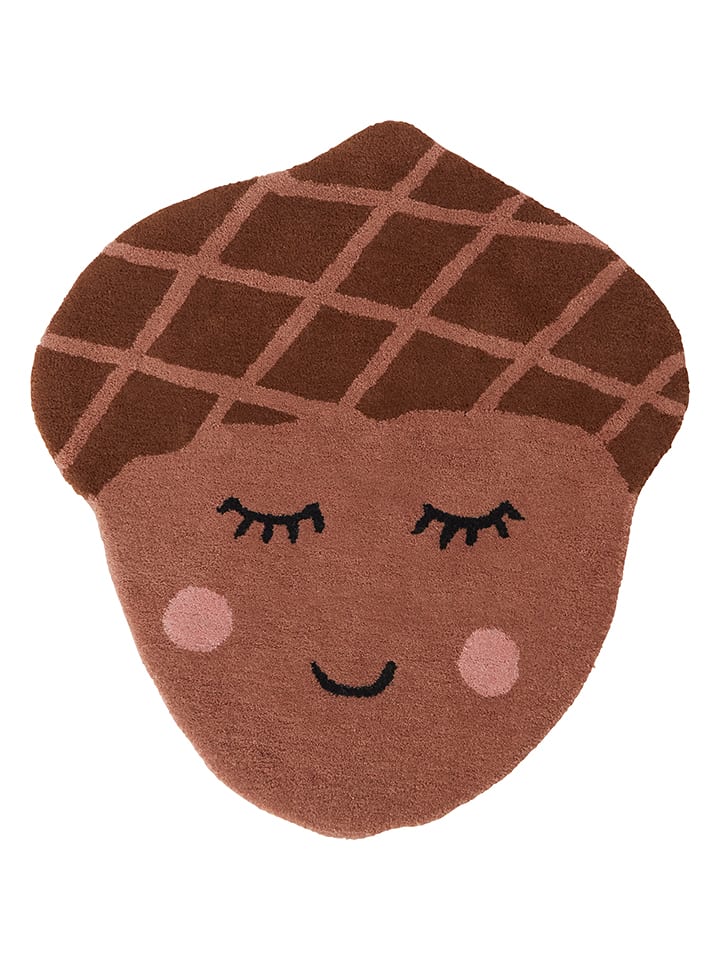 OYOY mini Dywan "Acorn" w kolorze jasnobrązowym - 90 x 90 cm rozmiar: onesize