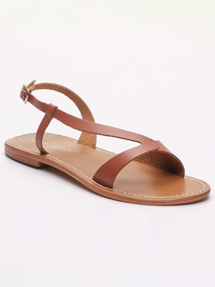 Les BAGATELLES Skórzane sandały "Amadrya" w kolorze jasnobrązowym rozmiar: 38