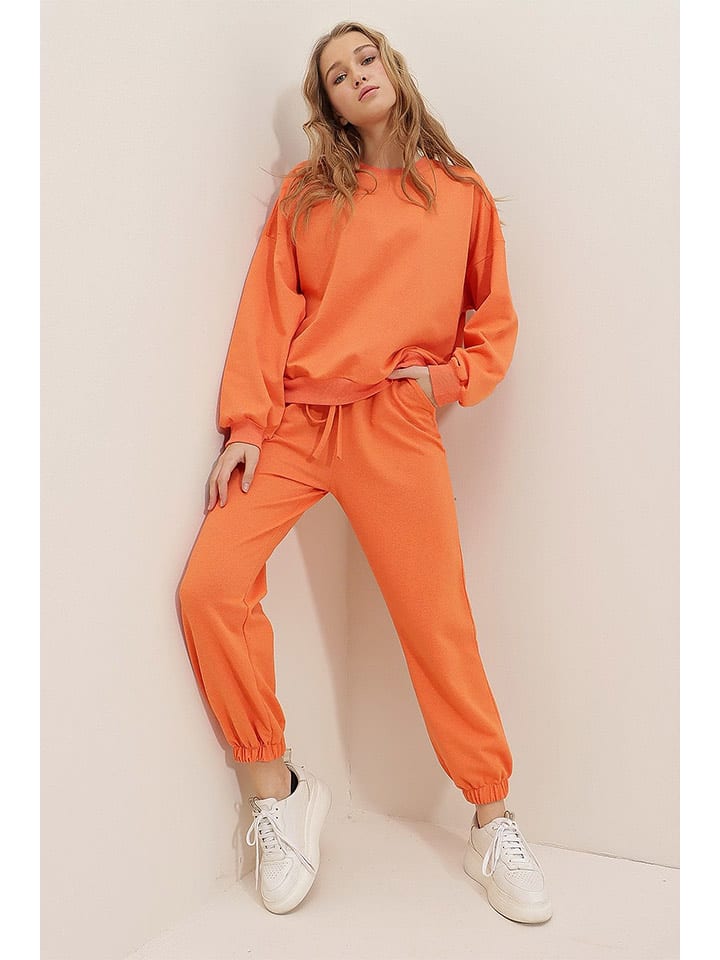 Trend Alacati 2-częściowy zestaw "Trend Alaçat Stili" w kolorze pomarańczowym rozmiar: L