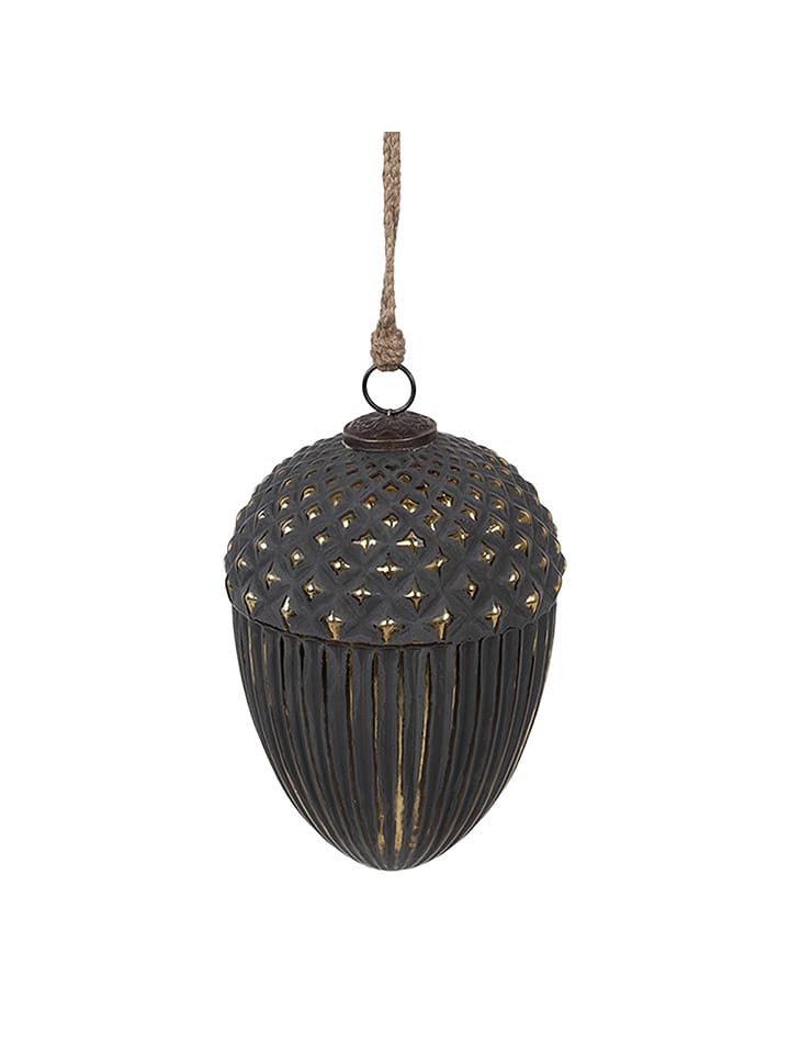 Clayre & Eef Bombka w kolorze złoto-szarym - wys. 21 x Ø 15 cm rozmiar: onesize