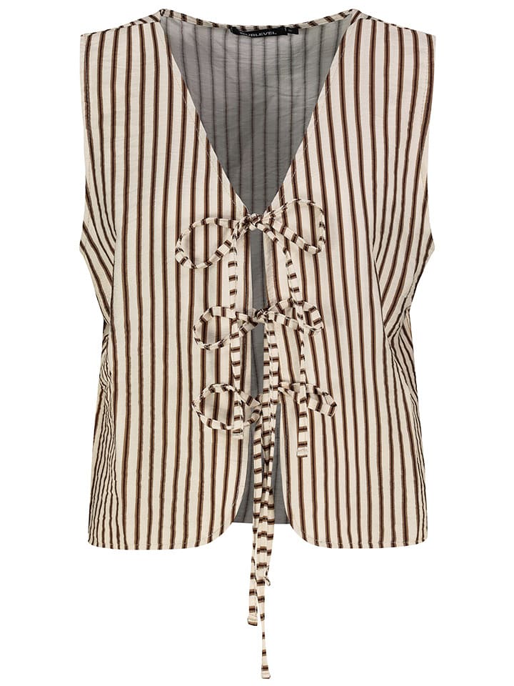 Sublevel Kamizelka w kolorze brązowo-białym rozmiar: M