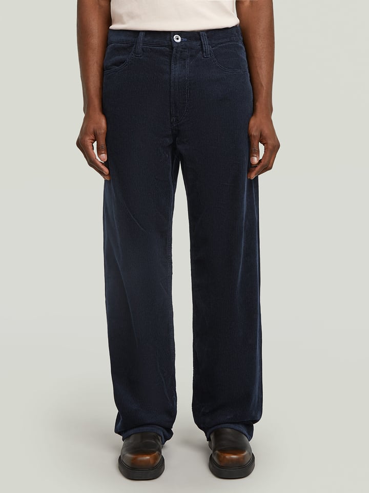 G-Star Spodnie sztruksowe - Loose fit - w kolorze granatowym rozmiar: W30/L34