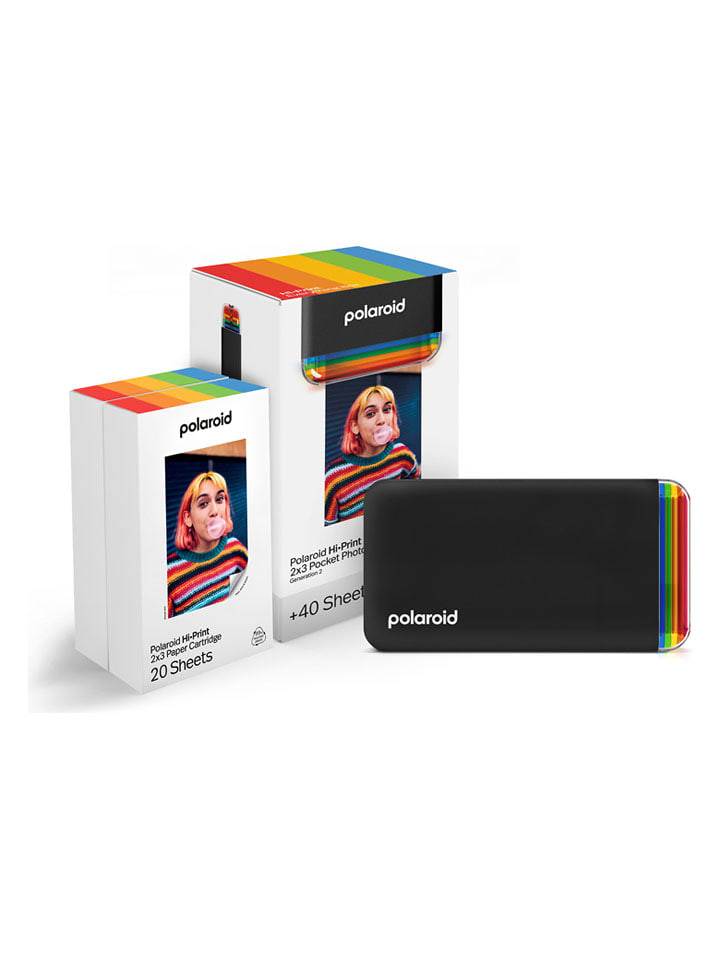Polaroid Zestaw startowy "Hi Print 2x3 Gen 2" w kolorze czarnym do drukowania zdjęć rozmiar: onesize