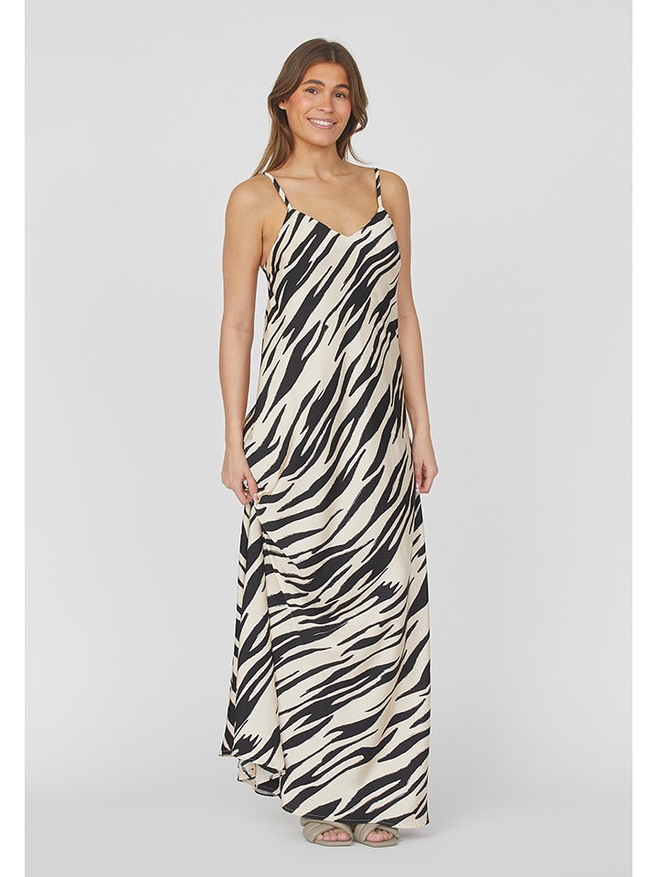 SisterS point Sukienka w kolorze kremowo-czarnym rozmiar: S