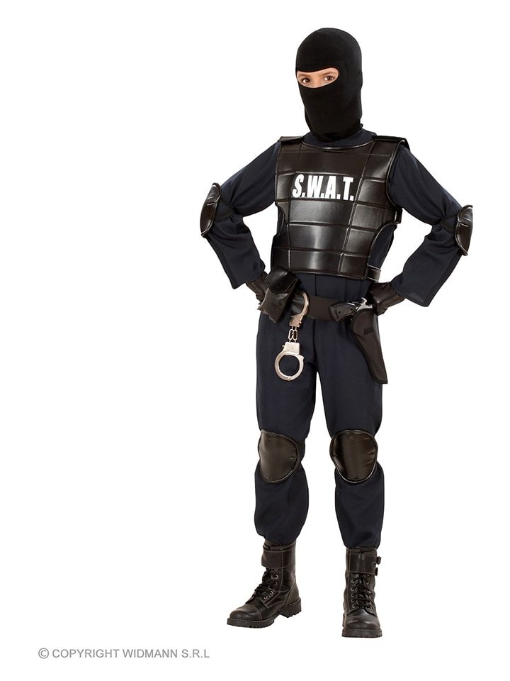 Carnival Party 6-częściowy kostium "Agent S.W.A.T." w kolorze czarnym rozmiar: 116