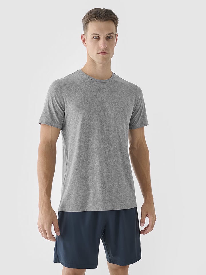 4F Koszulka sportowa w kolorze szarym rozmiar: S