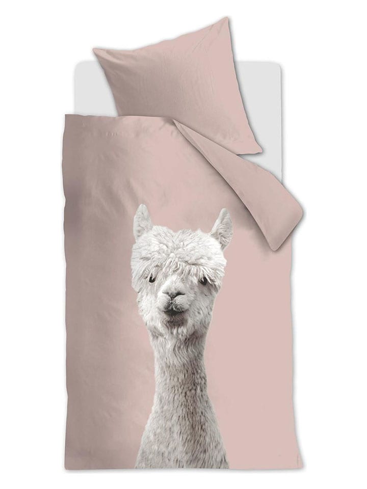 Ambiante Komplet pościeli "Alpaca" w kolorze jasnoróżowym rozmiar: 135x200 cm