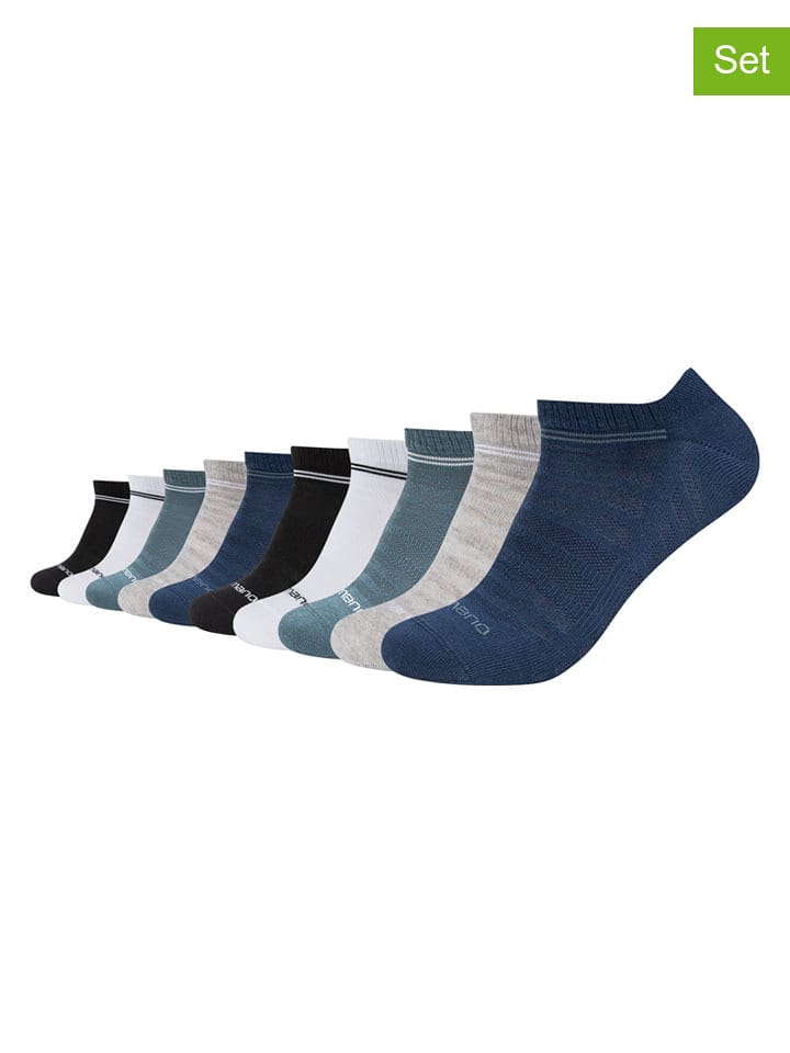 camano Skarpety (10 par) w kolorze granatowo-błękitno-czarnym rozmiar: 39-42