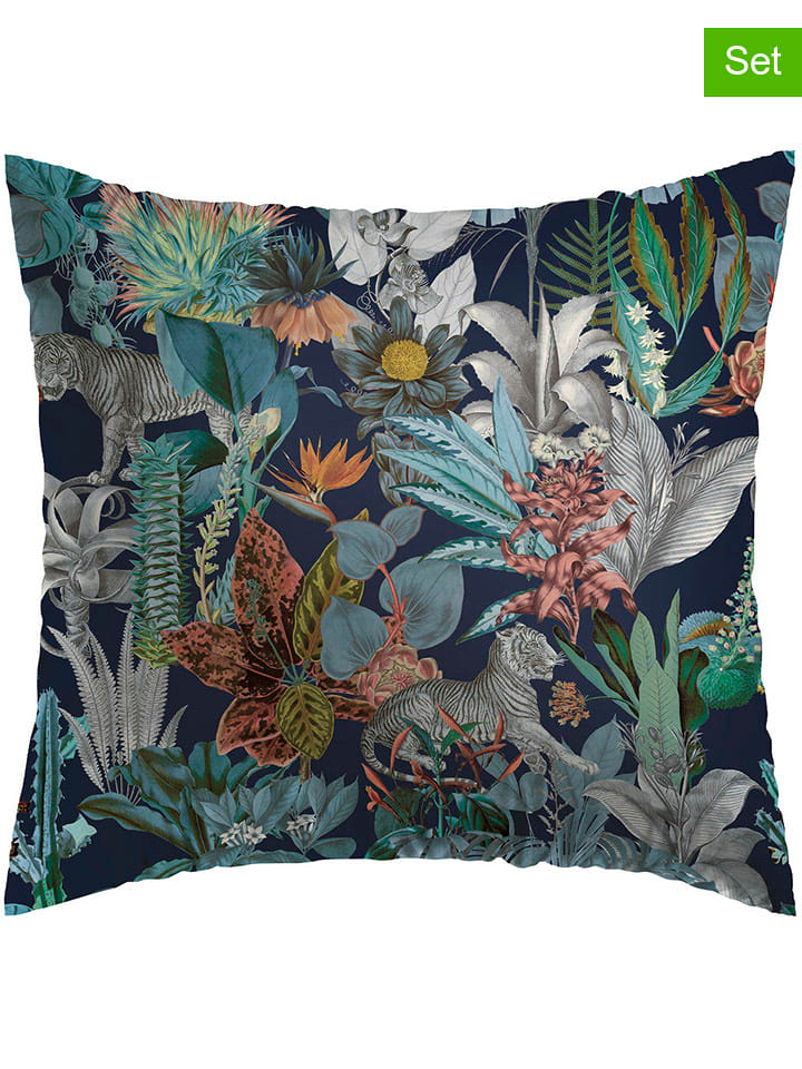 CXL by Christian Lacroix Satynowe poszewki (2 szt.) w kolorze granatowym ze wzorem na poduszkę rozmiar: 50x70 cm