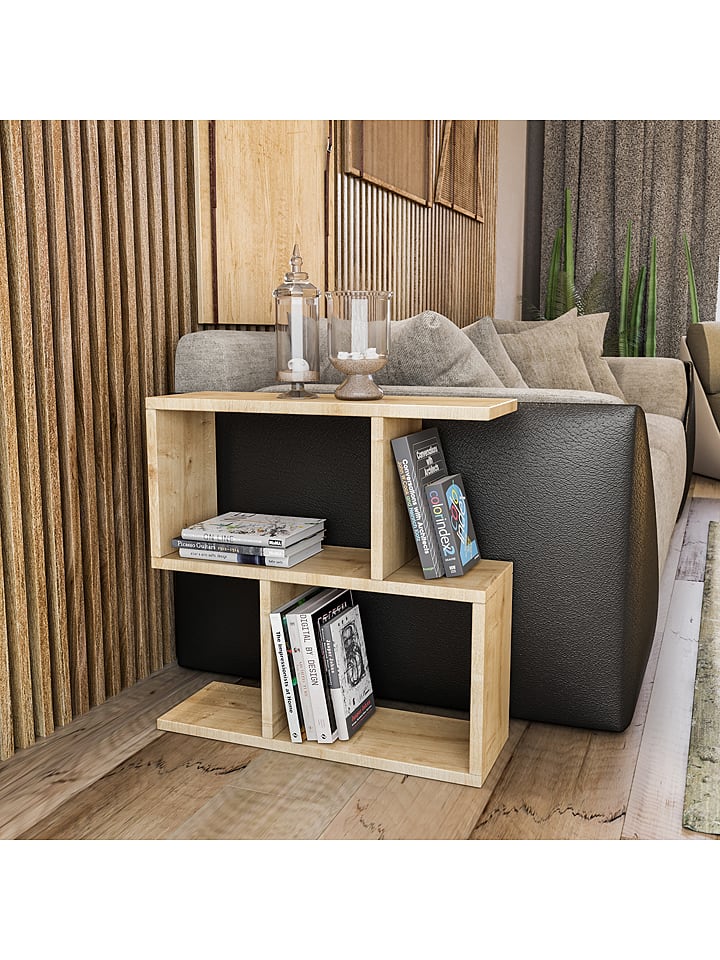 Scandinavia Concept Stolik "Life" w kolorze jasnobrązowym - 60 x 60 x 20 cm rozmiar: onesize