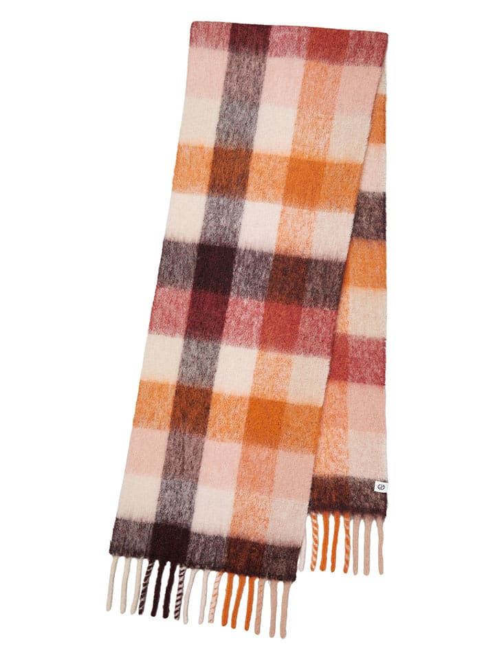 Becksöndergaard Wełniany szal "Check Anilopa" ze wzorem - 200 x 35 cm rozmiar: onesize