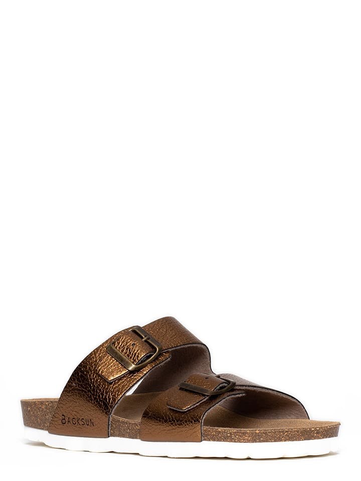 BACKSUN Klapki w kolorze miedzianym rozmiar: 39