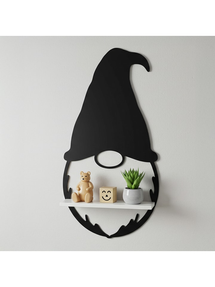 Woody Kids Regał ścienny w kolorze czarno-białym - 25 x 33 x 10 cm rozmiar: onesize