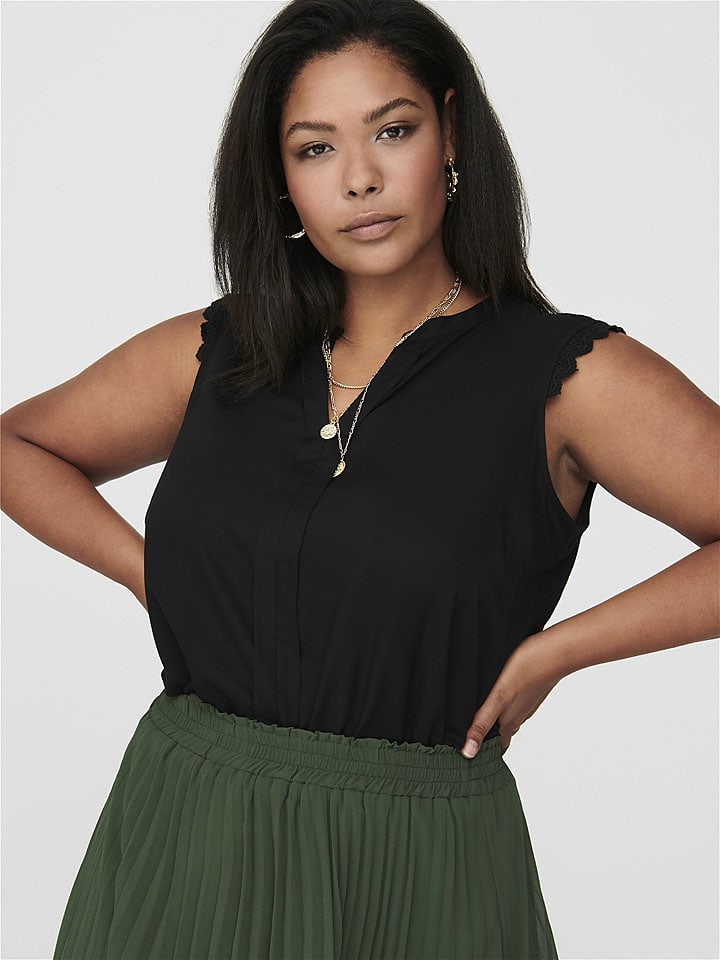 ONLY Carmakoma Bluzka w kolorze czarnym rozmiar: 44