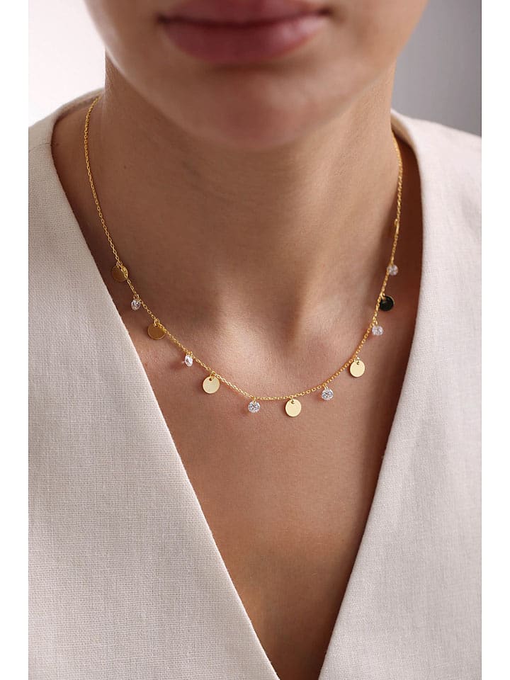 Lodie Silver Srebrny naszyjnik z elementami ozdobnymi - dł. 45 cm rozmiar: onesize