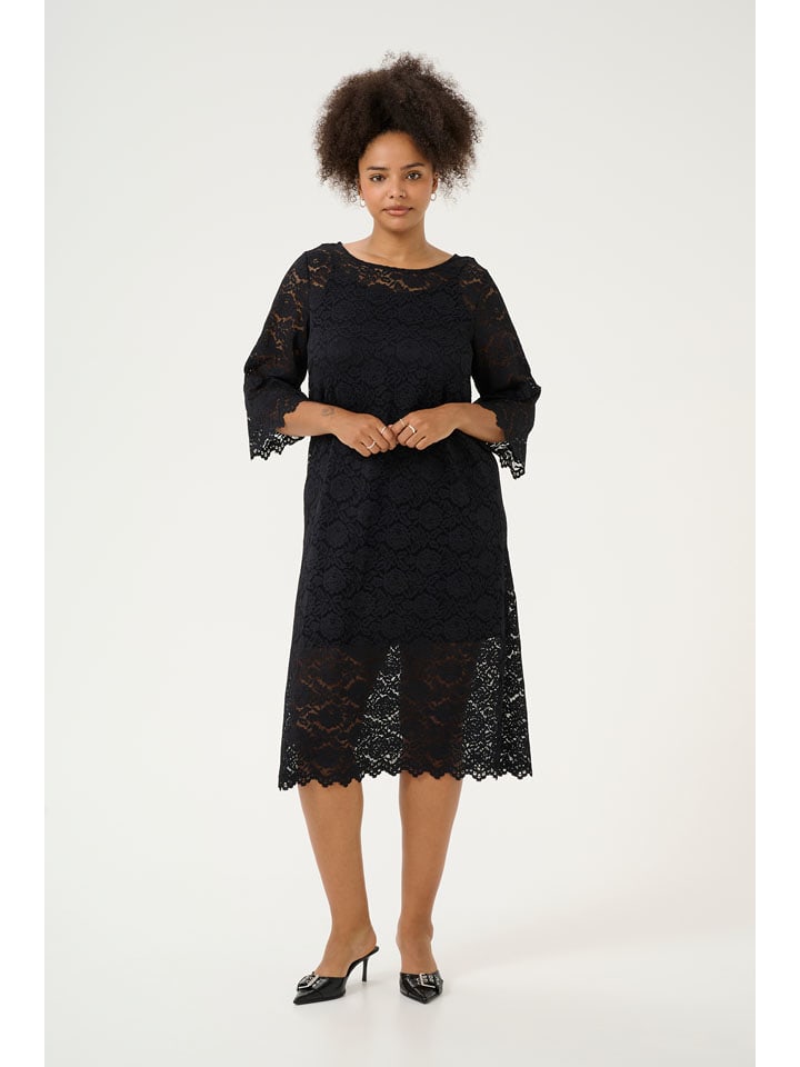 KAFFE curve Sukienka "Jaida" w kolorze czarnym rozmiar: XL