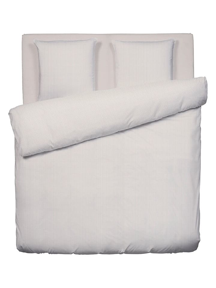 maison héritage PARIS Komplet pościeli perkalowej "Dauphine" w kolorze szarobrązowym rozmiar: 200x220 cm