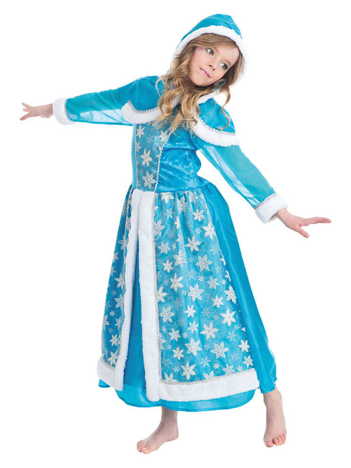 CHAKS 2-częściowy kostium "Ice Queen" w kolorze niebieskim rozmiar: 116