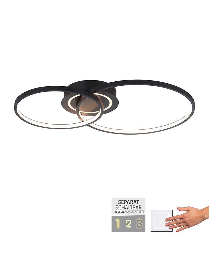 Just Light Lampa sufitowa LED w kolorze czarnym - 69 x 55 cm rozmiar: onesize