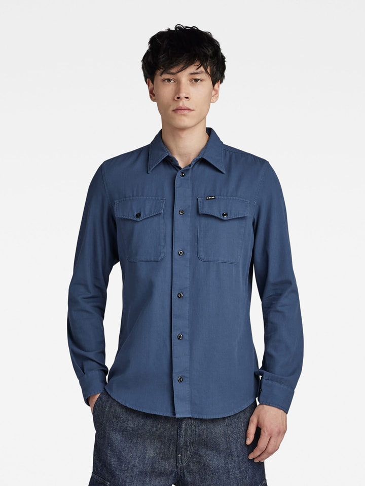 G-Star Koszula "Marine" - Slim fit - w kolorze granatowym rozmiar: S