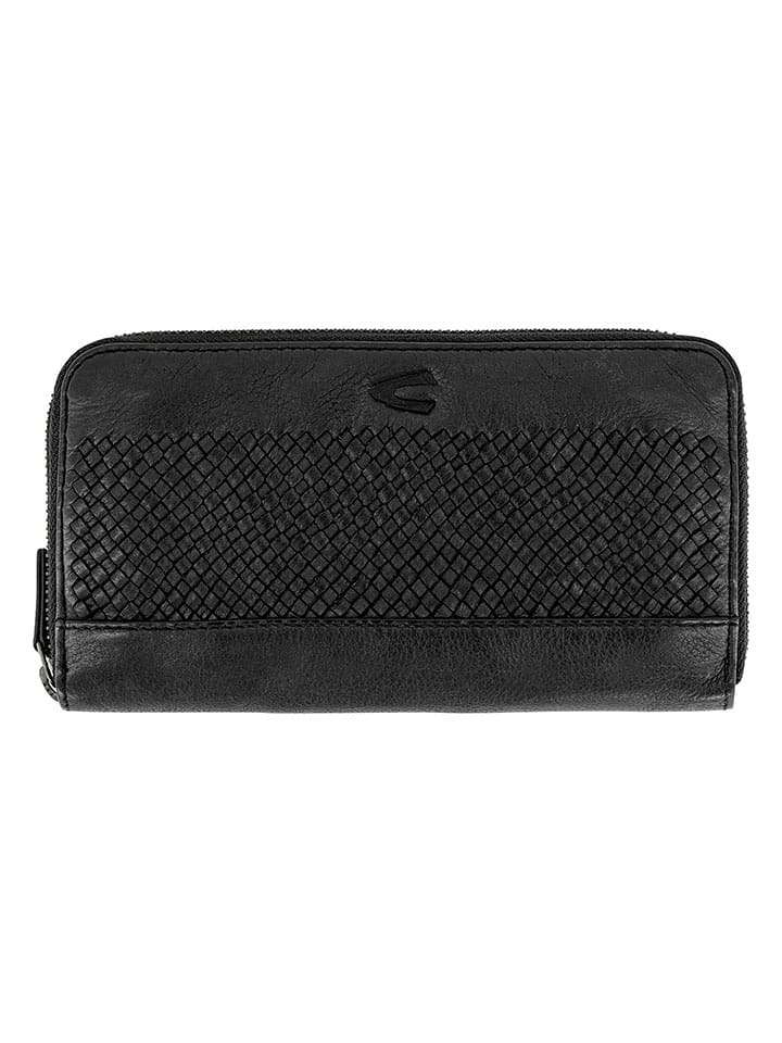 Camel Active Skórzany portfel "Wave" w kolorze czarnym - 19,5 x 10,5 x 2,5 cm rozmiar: onesize