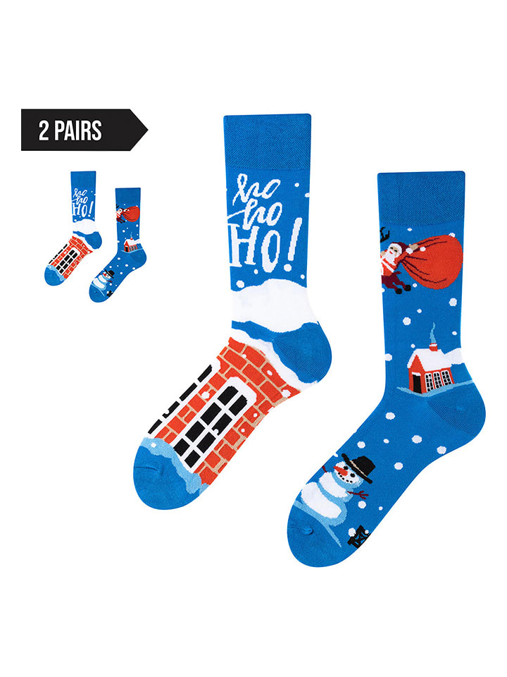 TODO SOCKS Skarpety (2 pary) w kolorze niebieskim rozmiar: 35-38