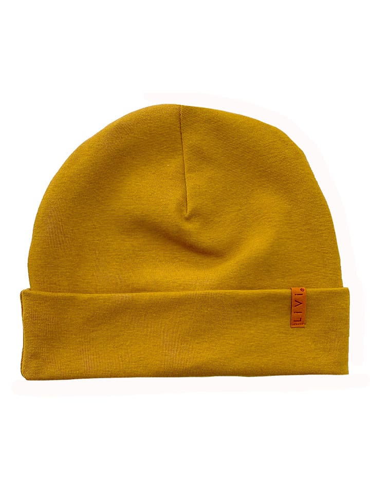 LiVi Czapka beanie w kolorze jasnobrązowym rozmiar: 48-52 cm