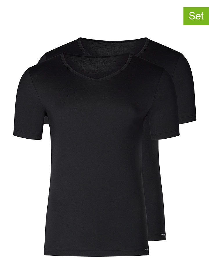 Skiny Koszulki (2 szt.) w kolorze czarnym rozmiar: XXL