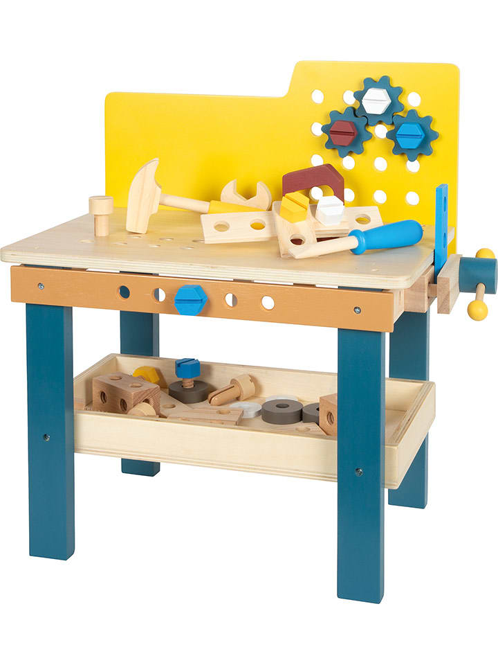 small foot Stół w kolorze żółto-niebieskim do majsterkowania - 3+ rozmiar: onesize