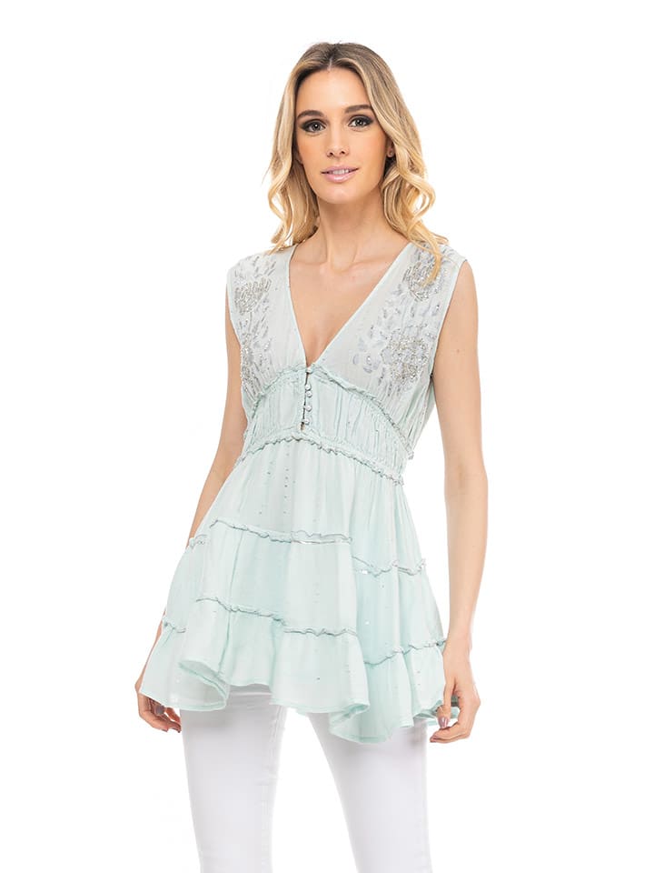 Tantra Bluzka w kolorze niebieskim rozmiar: M