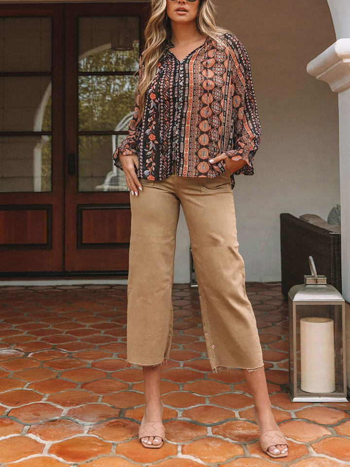 Milan Kiss Bluzka w kolorze czarno-karmelowym rozmiar: S