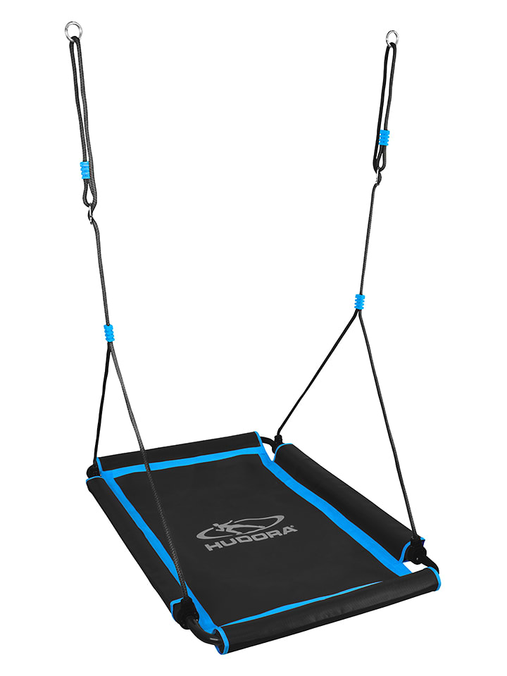 Hudora Huśtawka "Square 110" w kolorze czarno-niebieskim - 3+ rozmiar: onesize