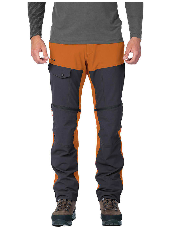 Hannah Spodnie funkcyjne Zipp-Off "Torg" w kolorze antracytowo-pomarańczowym rozmiar: L
