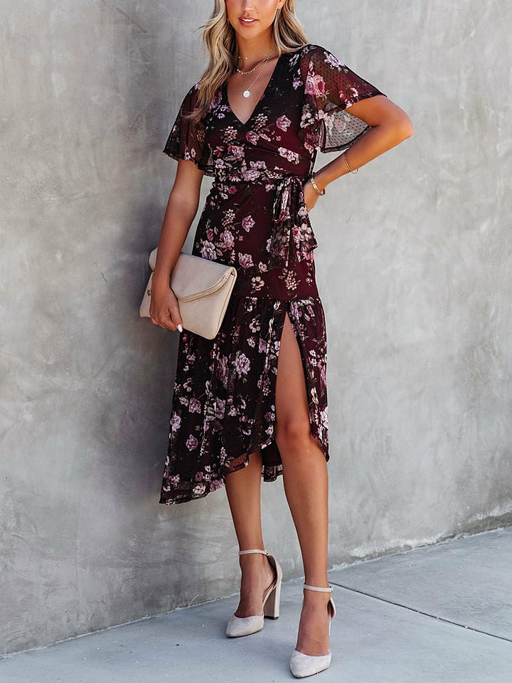 Milan Kiss Sukienka w kolorze bordowym rozmiar: S