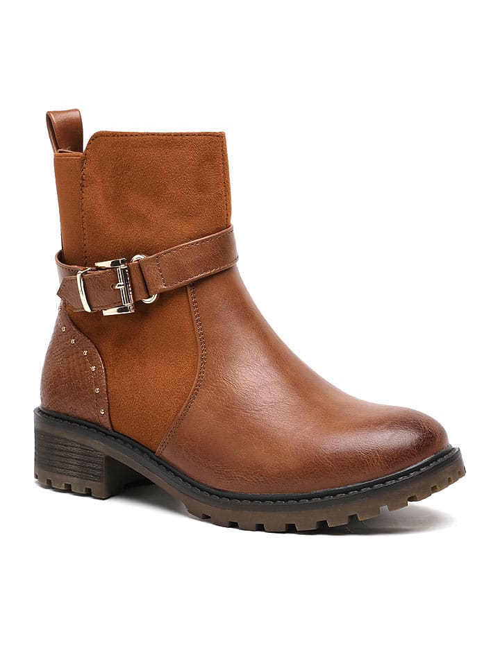 Sixth Sens Botki w kolorze jasnobrązowym rozmiar: 41