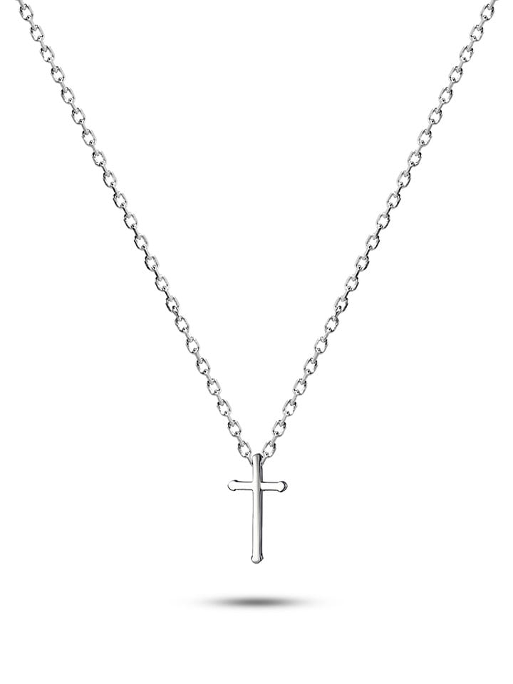 Uomo Srebrny naszyjnik z zawieszką - dł. 55 cm rozmiar: onesize