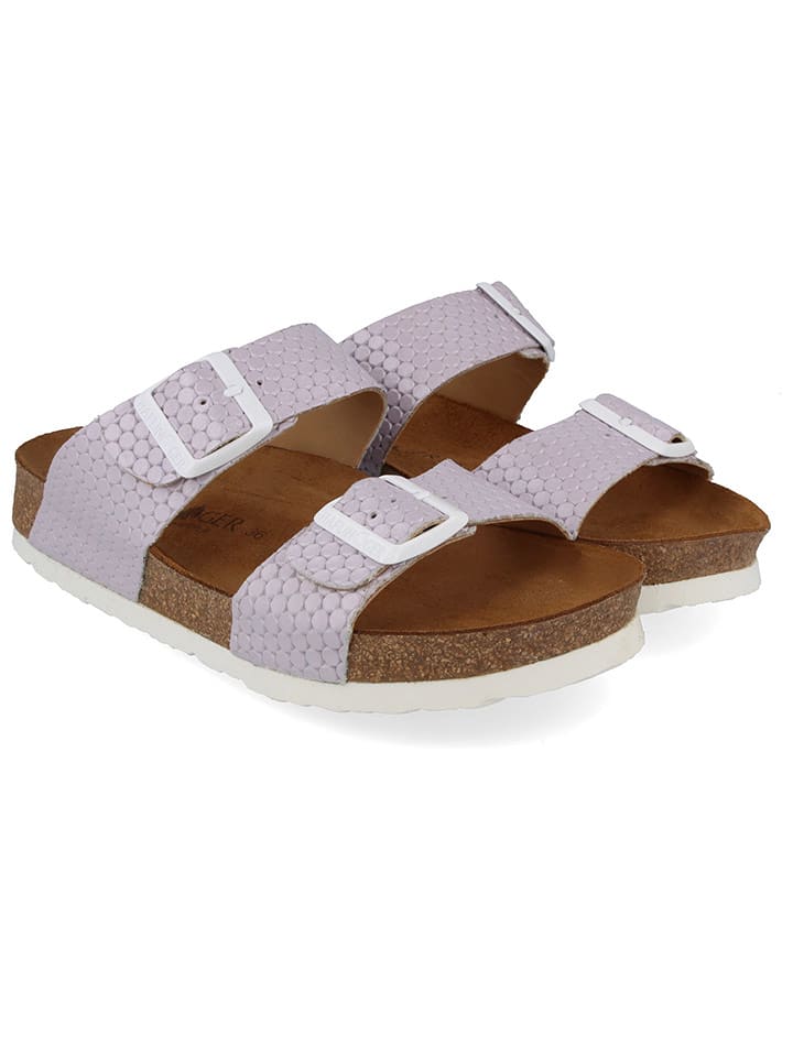 HAFLINGER Skórzane klapki w kolorze fioletowym rozmiar: 36